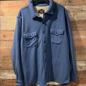Freedom Foundry Men's Blue Button-Up shirt Jacket size XXL